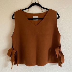 korean sweater vest with ties